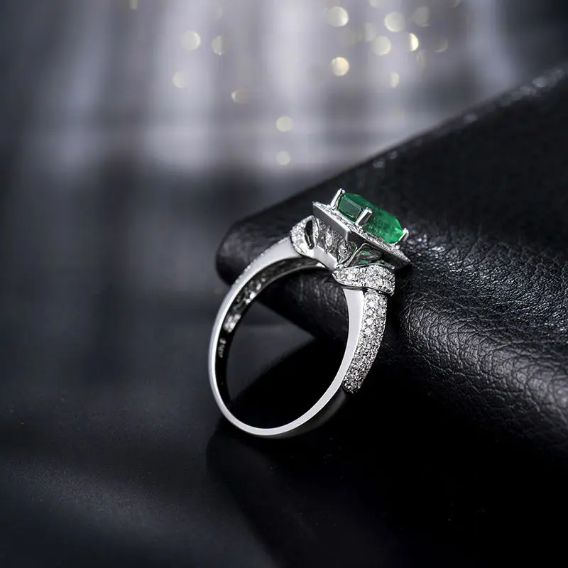 Акция! Однотонные ювелирные изделия из белого золота 14 к карат драгоценный