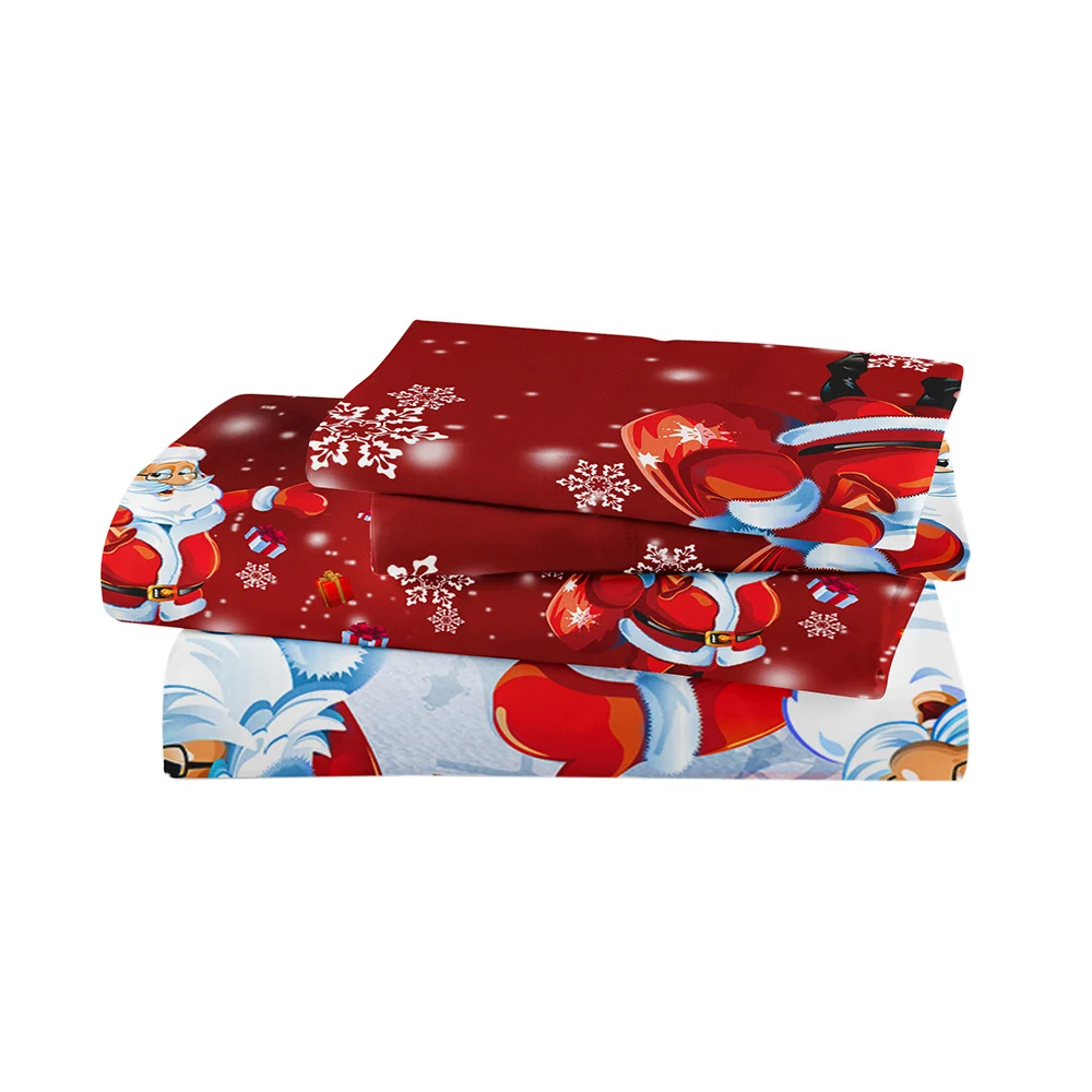 4 шт. постельное белье Санта Клауса Комплект постельного белья с 3D принтом