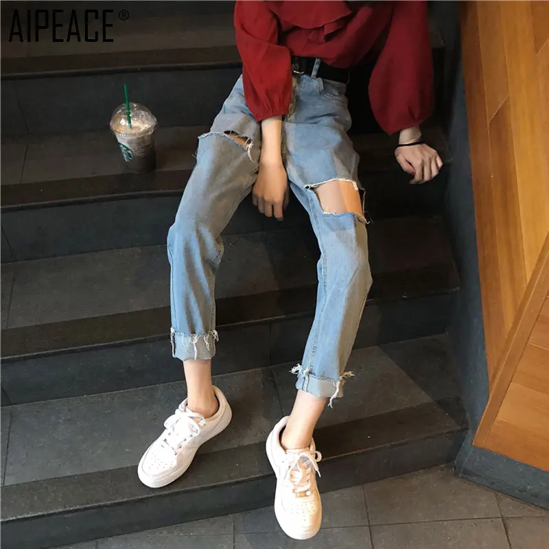 AIPEACE/летние женские ковбойские брюки модные повседневные однотонные штаны с
