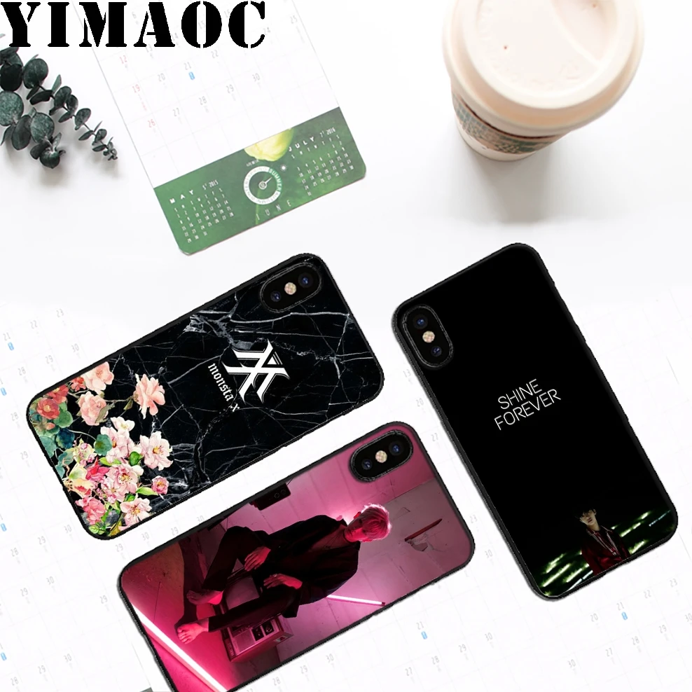 Мягкий силиконовый чехол YIMAOC Monsta X Band для iPhone 11 Pro Xr Xs Max или 10 8 7 6 6S Plus 5 5S SE |