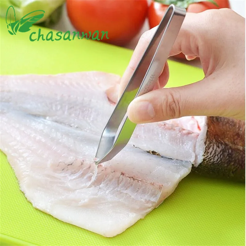

Kitchen Gadgets 1pc Stainless Steel Fish Bone Tweezers Remover Pincer Pick-Up Clip Kitchen Goods for Kitchen Accessories,Q