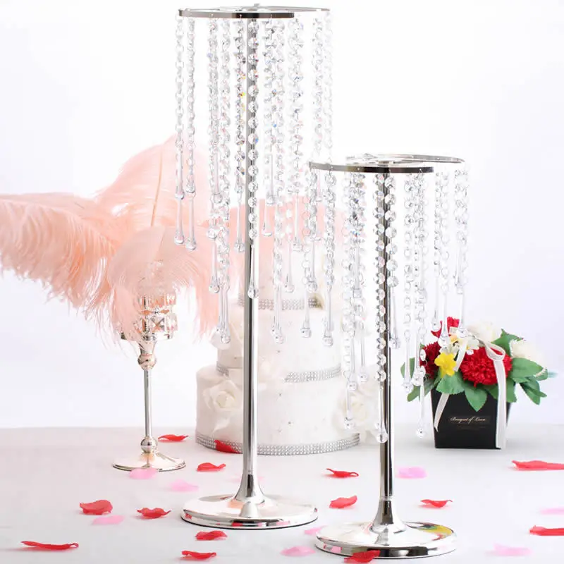 

Silver Metal Candlestick Flower Vase Table wedding party supplies