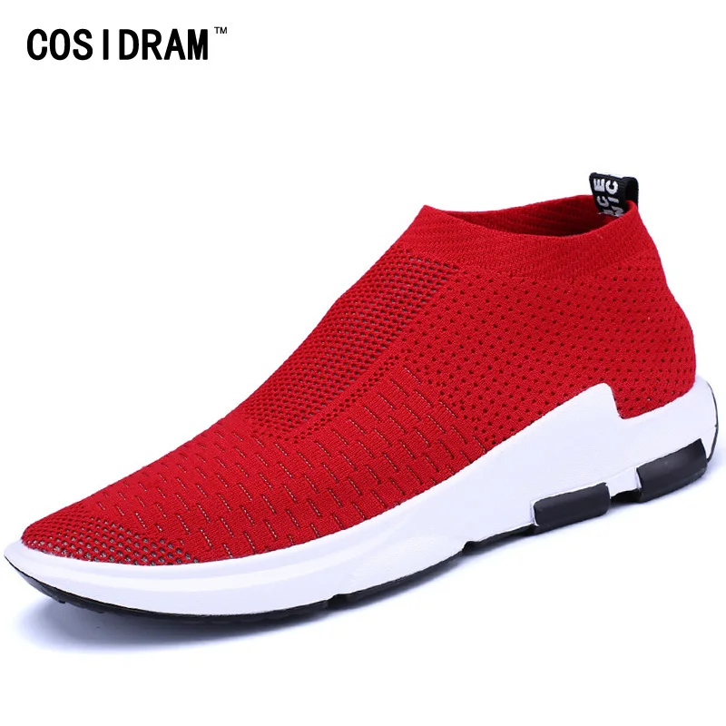 COSIDRAM Men Casual Shoes New 2018 Breathable Fashion Spring Autumn For Male Sneakers Slip On 45 46 RME-362 | Обувь