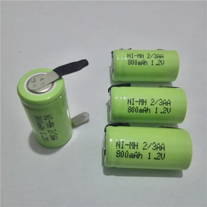 Saleaman 6PCS/lot New Original 1.2V 2/3AA 800mAh Ni-Mh 2/3 AA Rechargeable Battery With Pins fast shipping For RC Parts | Игрушки и