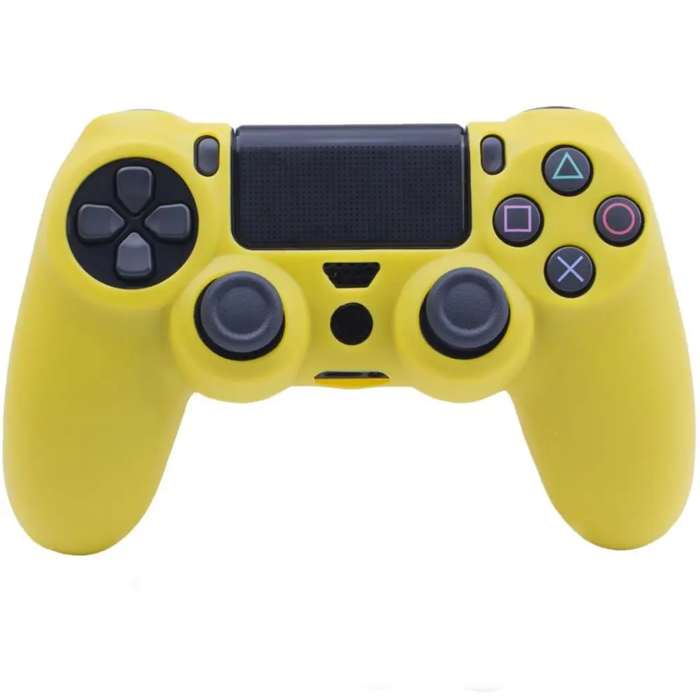 Цвет: желтый Для PS4 sony Playstation 4 тонкий контроллер силиконовый чехол мягкий гибкий гель резиновая основа крышка Видео игровой контроллер аксессуар - Цвет: Цвет: желтый