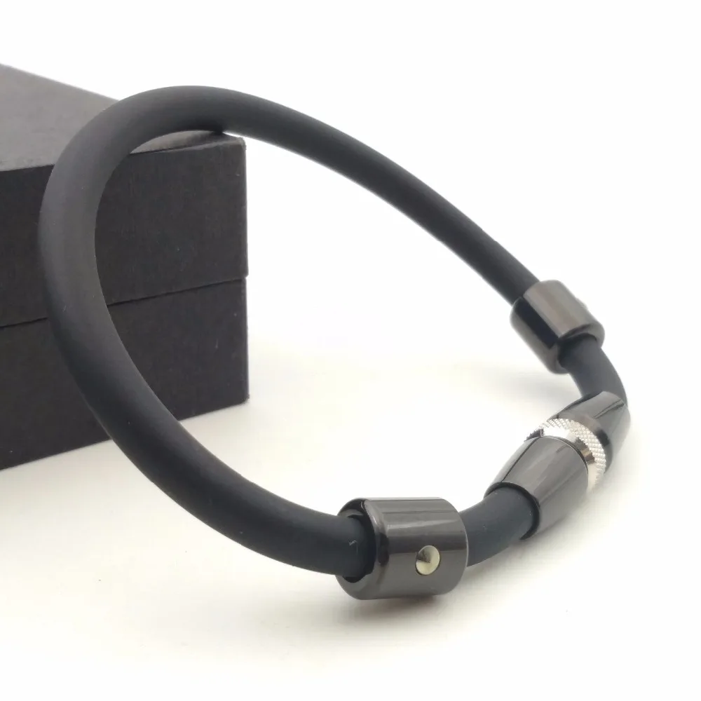 

Модный дизайнерский браслет для здоровья Энергетический Браслет Мужской черный из нержавеющей стали био магнитный браслет