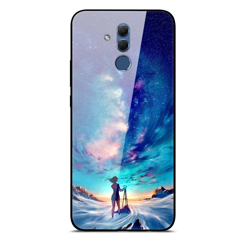 Mate 20 Lite чехол для huawei mate 20 Lite чехол s 6,3 силиконовый бампер из закаленного стекла+ Жесткая задняя крышка из поликарбоната чехол для телефона s Coque - Цвет: a19