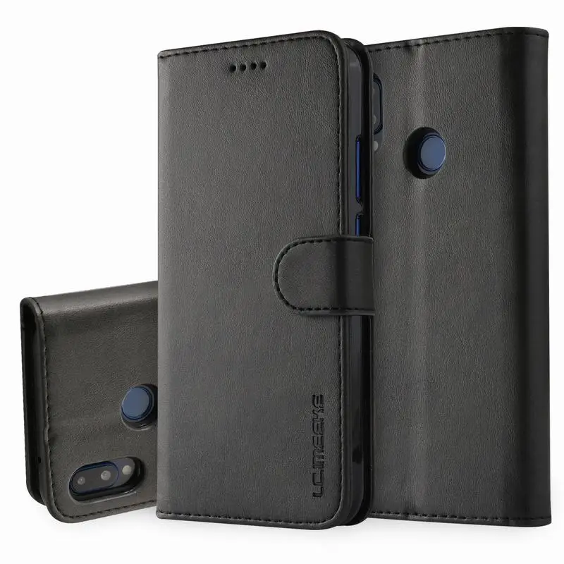 Флип-чехол для huawei P20 Pro, кожаный, в виде бумажника, Магнитный Роскошный чехол для huawei P20 Lite, чехол для huawei Nova 3E, Обложка для книги - Цвет: Black