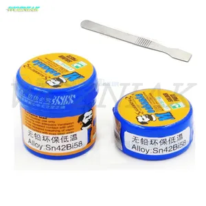 Оригинальная Бессвинцовая низкотемпературная температура плавления 138 градусов Защита окружающей среды паяльная паста шлам SN42BI58 сварочная грязь