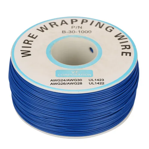 1 рулон проволочной обмотки одинарный медный провод 30AWG кабель 0,25 мм диаметр сердечника электрические провода - Цвет: Синий