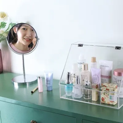 Акриловая прозрачная коробка для хранения косметическая Настольная макияжа