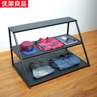 three layers of water table level display rack bag holder rack nakajima window display cabinet clothing store display table