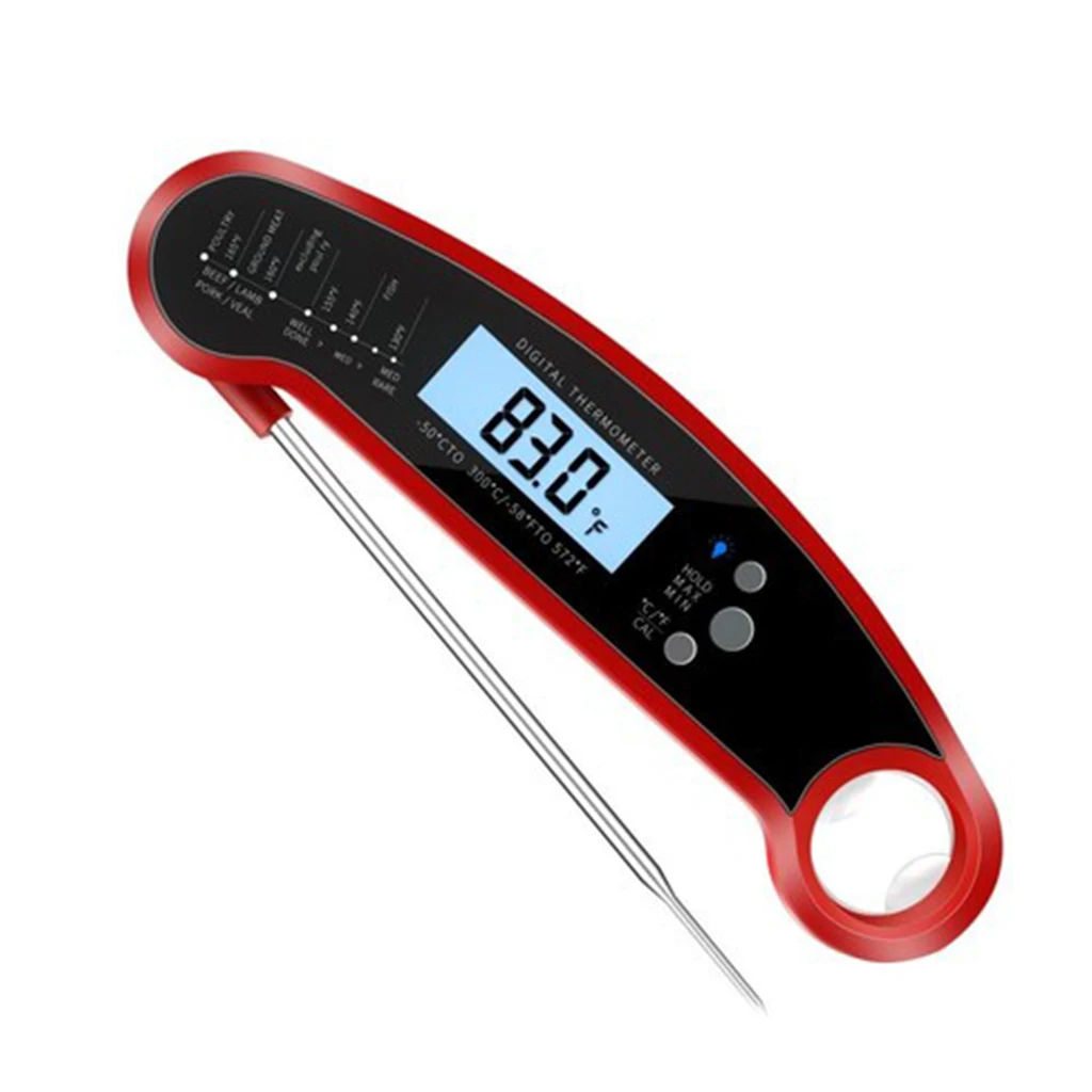 

Digital BBQ Oven Thermometer Waterproof Instant Read Meat Food Thermometers Calibration Backlight Kitchen Cooking Tools