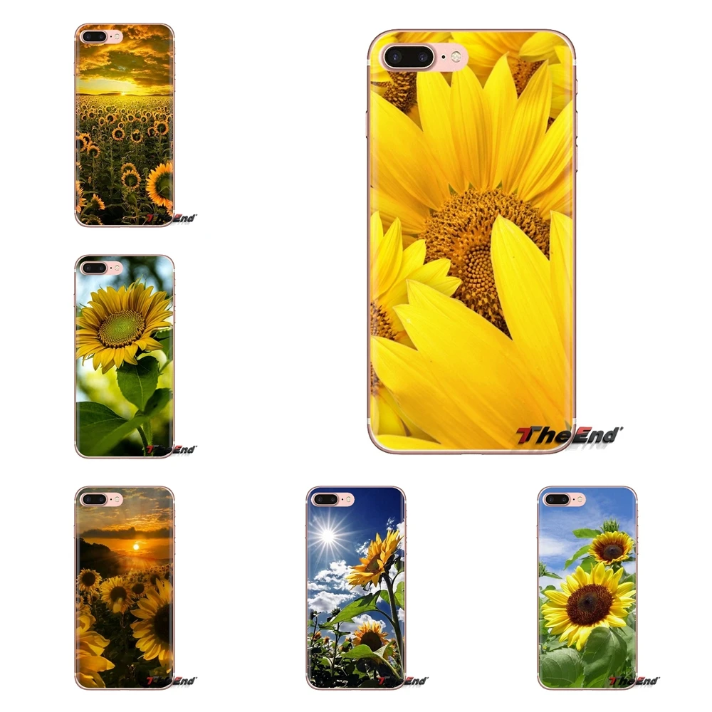 Подсолнечника прозрачный мягкий чехол Чехлы для Samsung Galaxy A3 A5 A7 A9 A8 звезда A6 плюс 2018