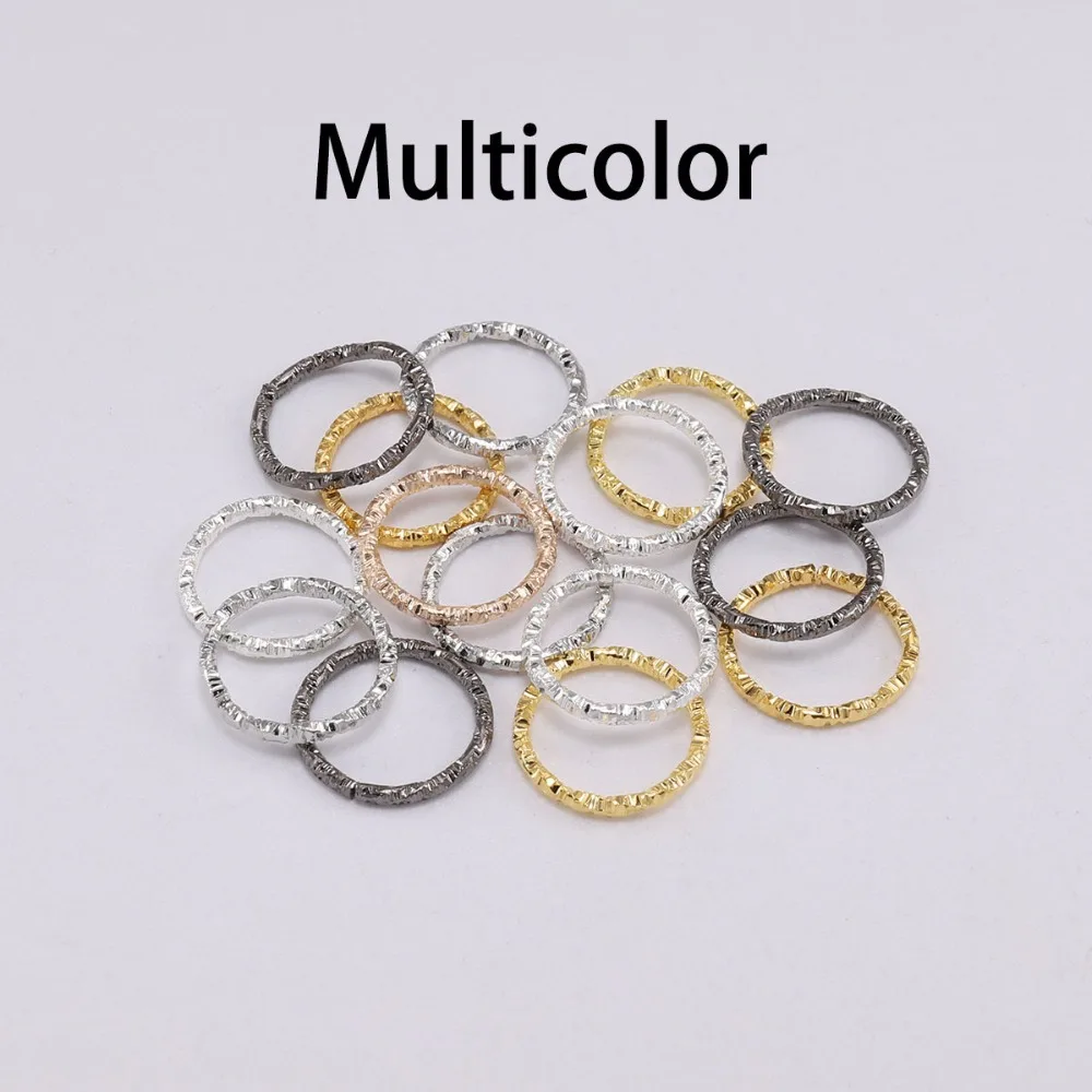 50-100pcs 8-20mm Round Jump Rings Twisted Open Split Rings jump rings Connector For Jewelry Makings Findings Supplies DIY