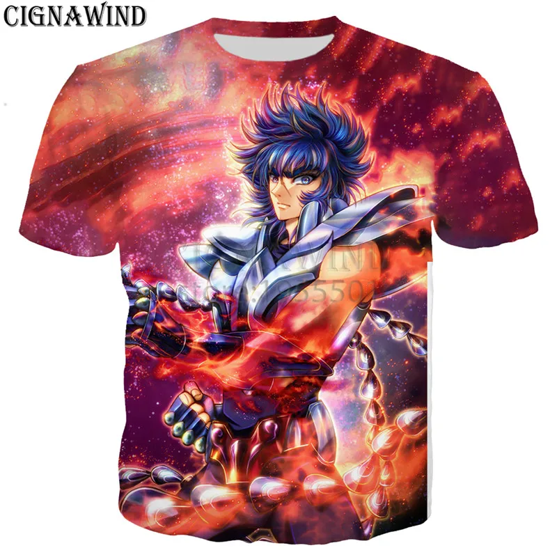 Новинка harajuku аниме Saint Seiya Футболка мужская и женская футболка ikki Phoenix печатные 3d
