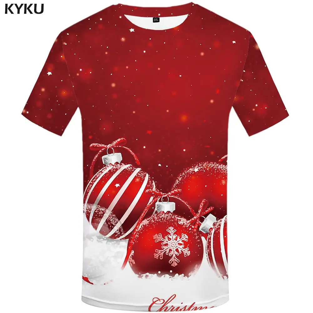 3d t shirt 03 KYKU, Рождественская футболка, Мужская забавная одежда в стиле аниме, рождественские футболки, красная 3d футболка в стиле панк-рок, футболка с принтом, вечерние футболки для счастливых мужчин, Новинка - Цвет: 3d t shirt 03