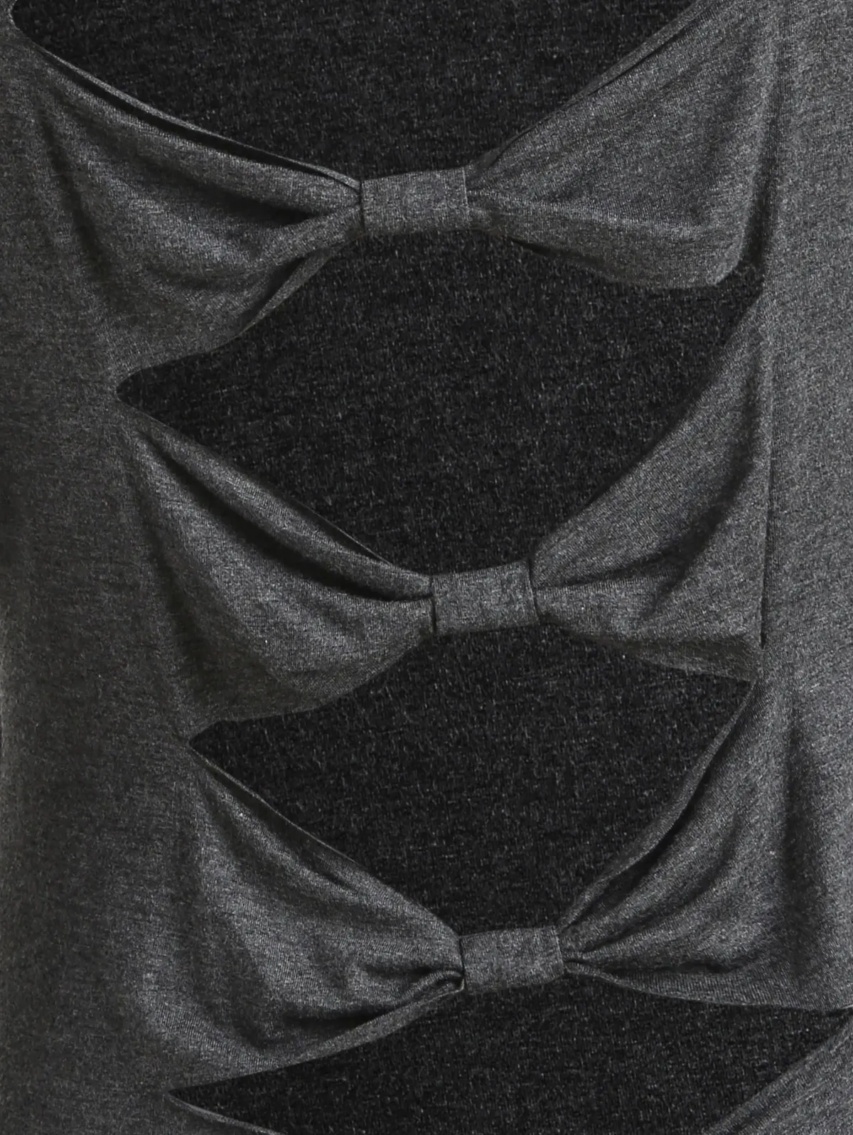 VESTLINDA весенне осенний женский топ футболка с бантом и вырезом на спине