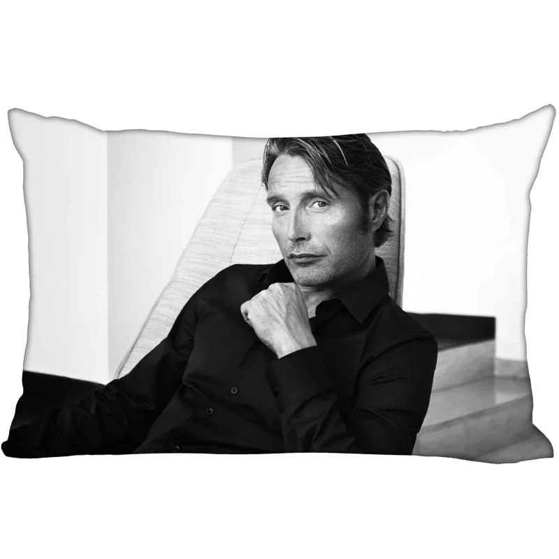 

Custom Mads Mikkelsen Прямоугольная подушка чехол на молнии dakimakura Классическая Подушка Чехол Размер 35x45 см DIY подарок