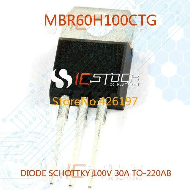 Бесплатная Доставка MBR60H100CTG ДИОД ШОТТКИ 100 В 30A TO 220AB 60H100 MBR60H100 3 ШТ.|schottky 100v|schottky