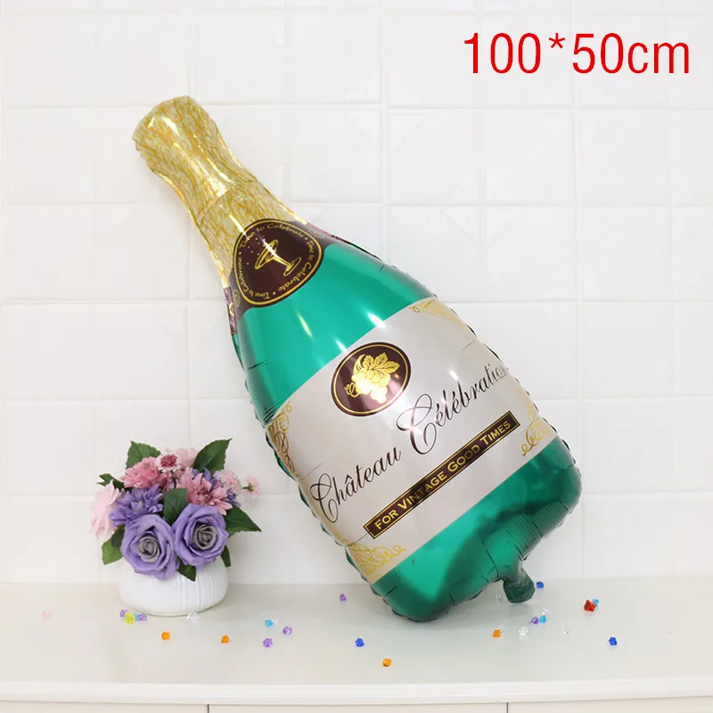 Champagne Bottle 1 шт. Большие размеры золотые шары из фольги с короной принцесса ребенок душ первый день рождения девичник вечерние украшения фото реквизит - Цвет: Champagne Bottle