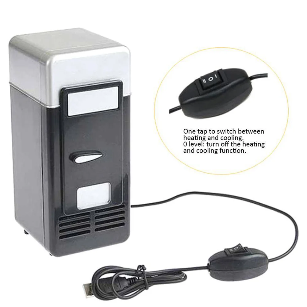 Автомобильный однобаночный охладитель для напитков, холодильник USB, портативный мини-холодильник для ПК, морозильная камера