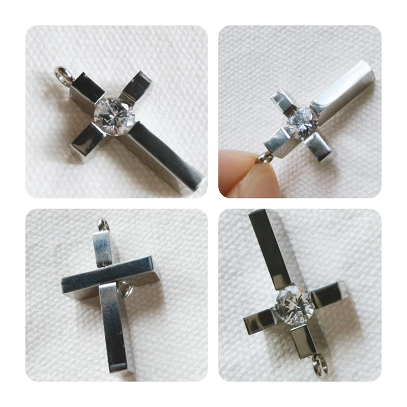 ELSEMODE крошечные ожерелья с кулоном в виде Креста из кубического циркония для