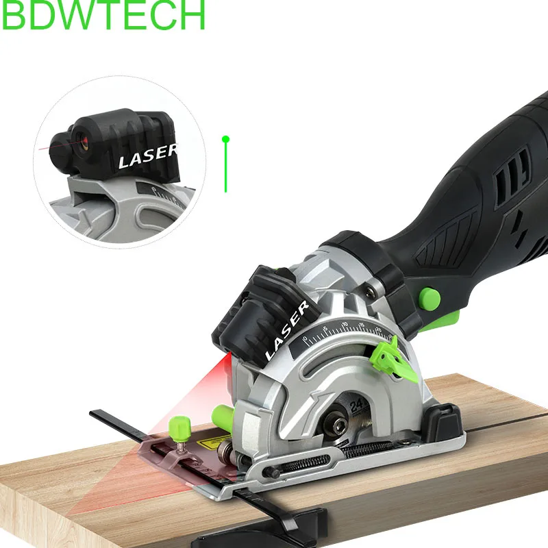 Bodew Tech 5.8Amp мини циркулярная компактная пила с 89m'm &quot24 T TCT лезвие вакуумный
