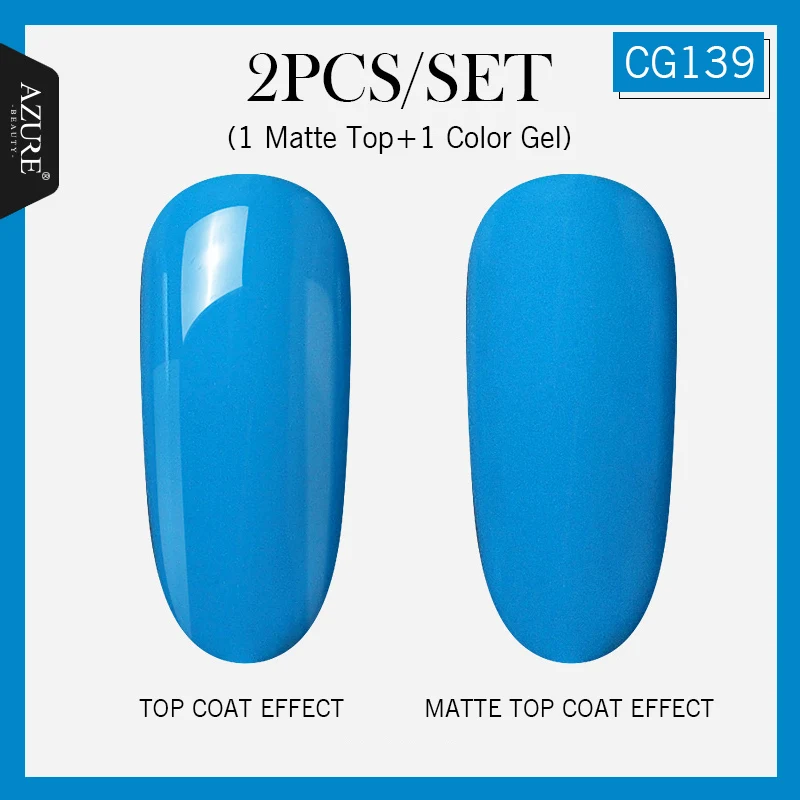 CG139 Matte Top Coat Лазурная красота матовое верхнее покрытие Гель-лак для ногтей Набор DIY матовый эффект Led Гель-лак для ногтей наборы Полупостоянный УФ-гель для ногтей - Цвет: CG139 Matte Top Coat