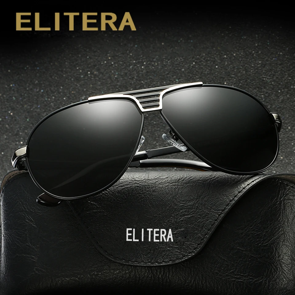 ELITERA модные ретро очки пилота для мужчин фирменный дизайн мужские солнцезащитные