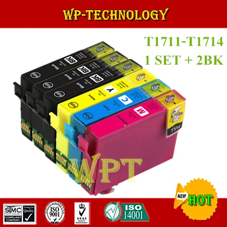 Один комплект плюс 2BK Совместимый картридж для T1711-T1714 подходит Epson