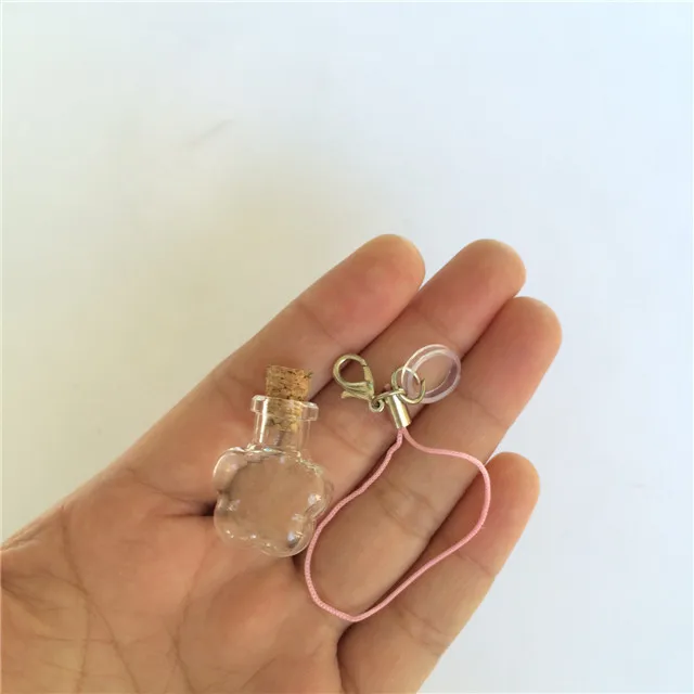 Маленькая слива художественный стиль парфюмерные флаконы подвески DIY милый брелок для ключей Мини стеклянные бутылки с пробками 10 шт 20x24x6 мм