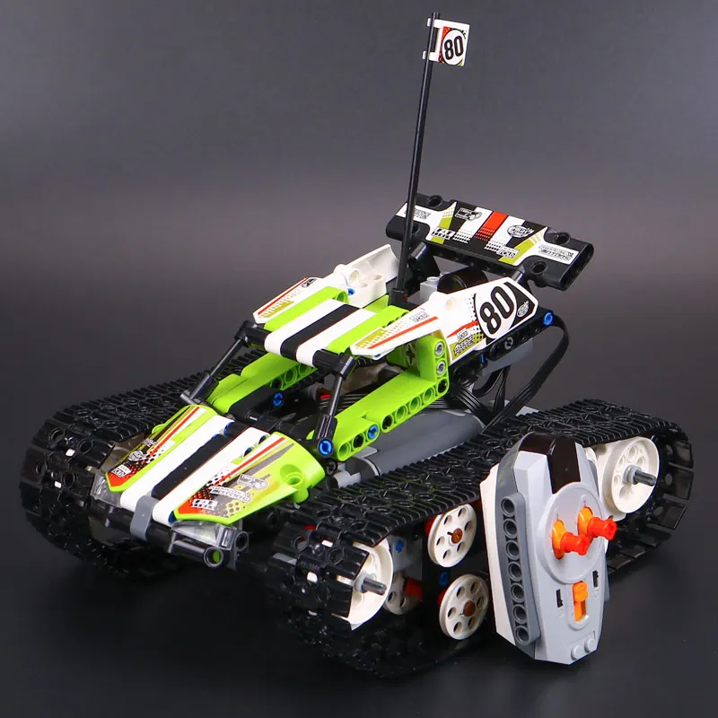 20033 Technic RC трек дистанционного управления гоночный автомобиль набор совместим с 42065 строительными блоками Кирпичи Детские игрушки Подарки