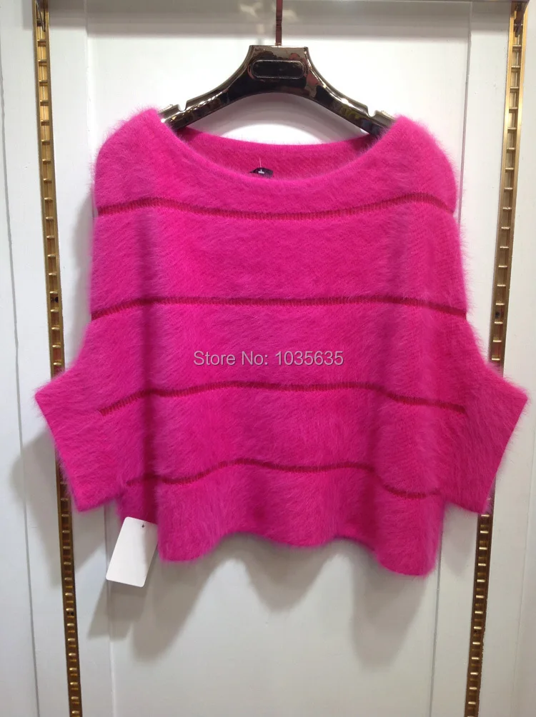 Женский пуловер из натурального меха норки короткая Шуба с круглым вырезом и