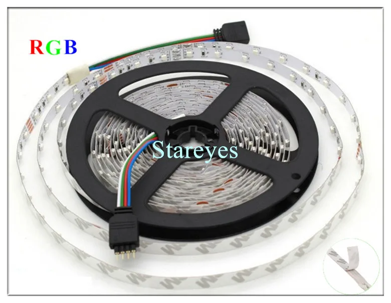 1 комплект 5 м SMD 3528 2835 300 светодиодный RGB светодиодный полосы светодиодный светильник клейкие ленты USB флэш светильник ing не Водонепроницаемый полосы+ Пульт ДУ+ 2A Мощность адаптер