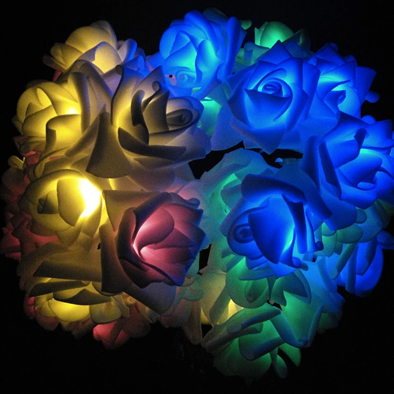 YIYANG RGB светодиодный светильник на солнечных батареях свадебные цветочные розы