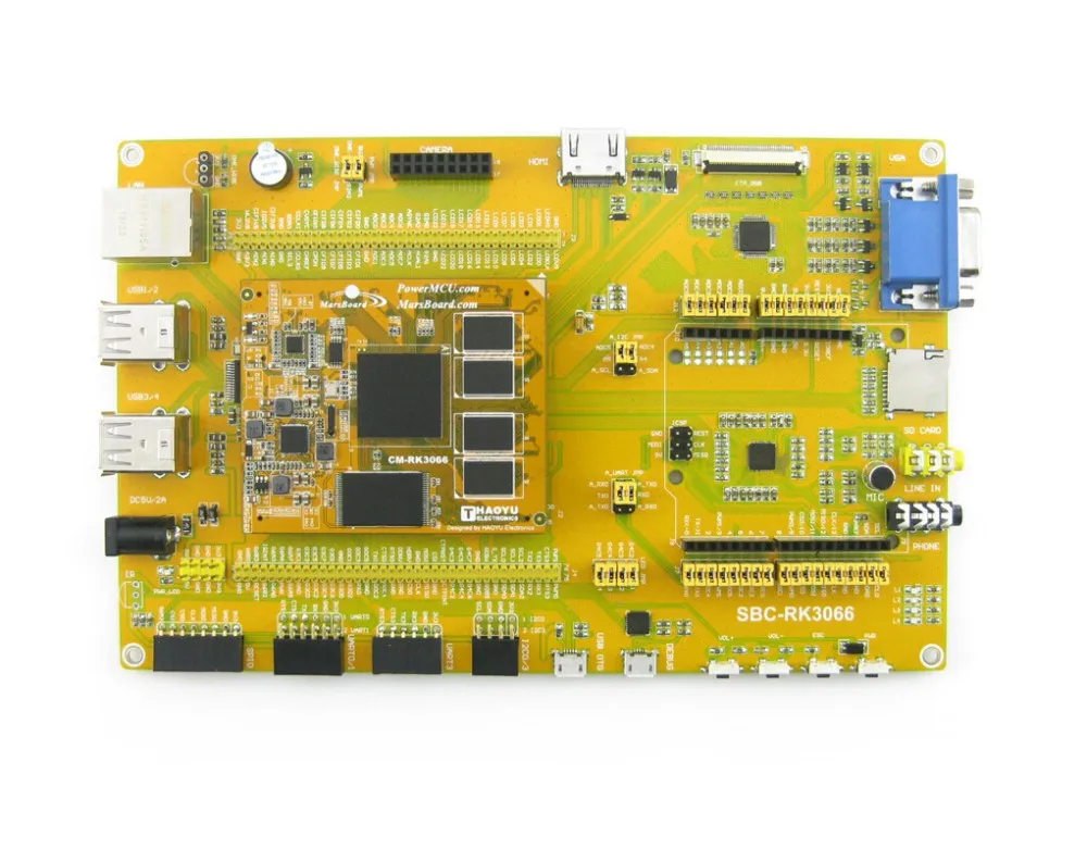 MarsBoard RK3066 Pro Упаковка включает в себя двухъядерный процессор ARM Cortex A9 макетная