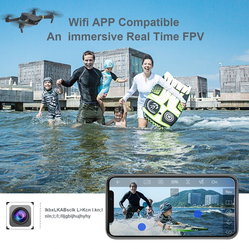 WI-FI FPV Дрон с Широкий формат HD 1080P Камера высокое режим удержания Складная