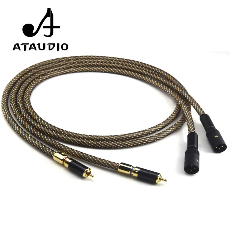 Посеребренный кабель ATAUDIO Hifi XLR папа RCA высокопроизводительный QED hifi XLR|rca male cable|rca to