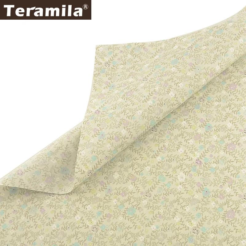 Teramila100% хлопок Цветы Ткань стеганый Tecido Вышивание лоскутное Telas DIY Tissus Au метр платье Домашний текстиль одежда для малышей