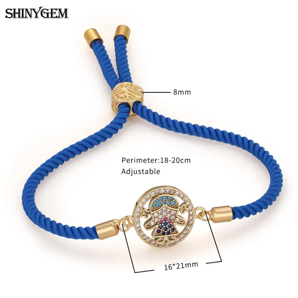 Женский браслет ShinyGem милый с микро цирконием регулируемый ручной работы из