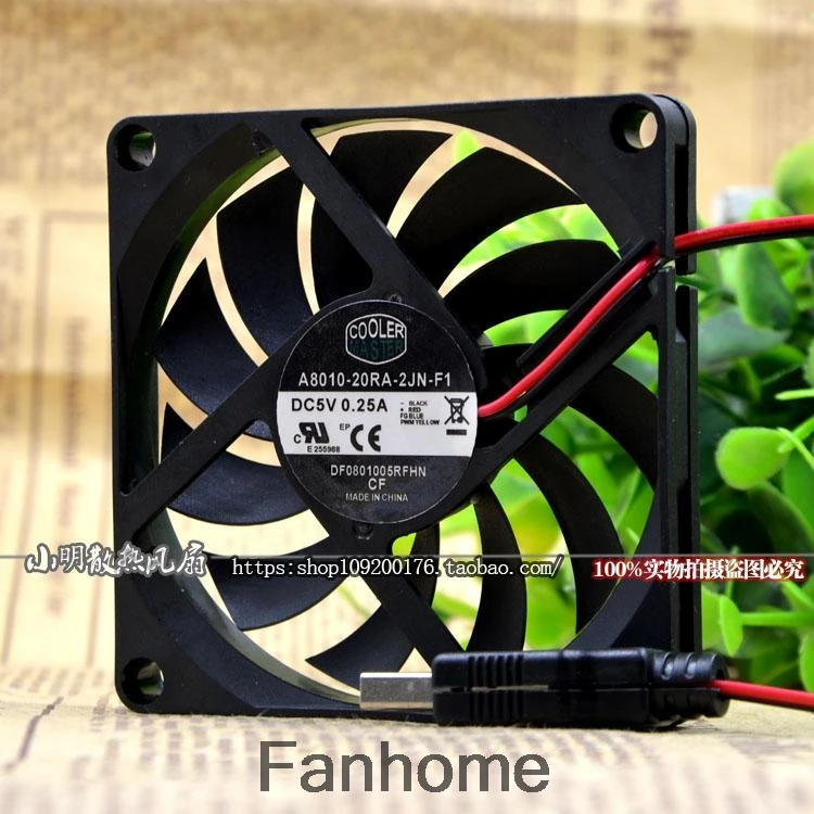 Ультратонкий охлаждающий вентилятор для Cooler Master Cool Extreme 8 см 5 В 8010 USB бесшумный