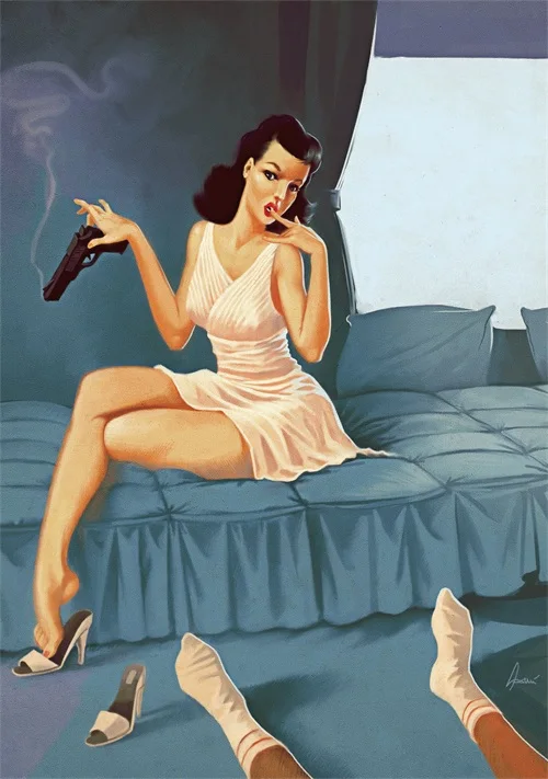Абстрактный Killer Pin Up поп-арт карта постер классический винтажный ретро