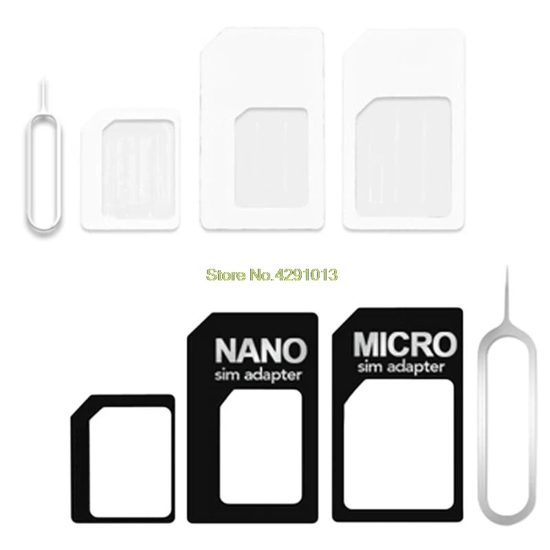 4 в 1 преобразователь Nano SIM карты Micro Стандартный адаптер для iPhone Samsung 4G LTE USB