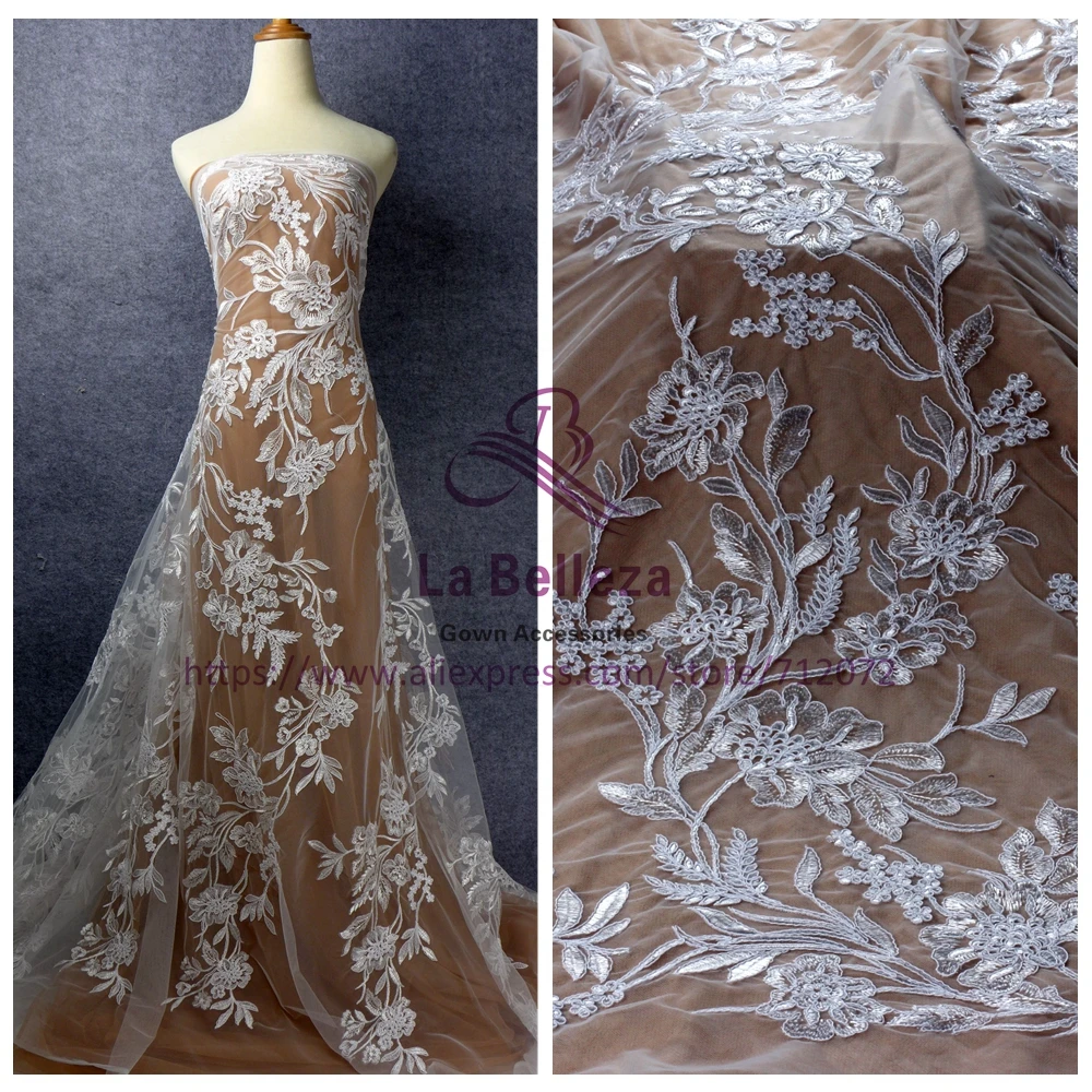 Кружевная ткань для невесты La Beauty Ширина 51 дюйма длина 1 ярд|lace fabric|lace lace fabriccord fabric