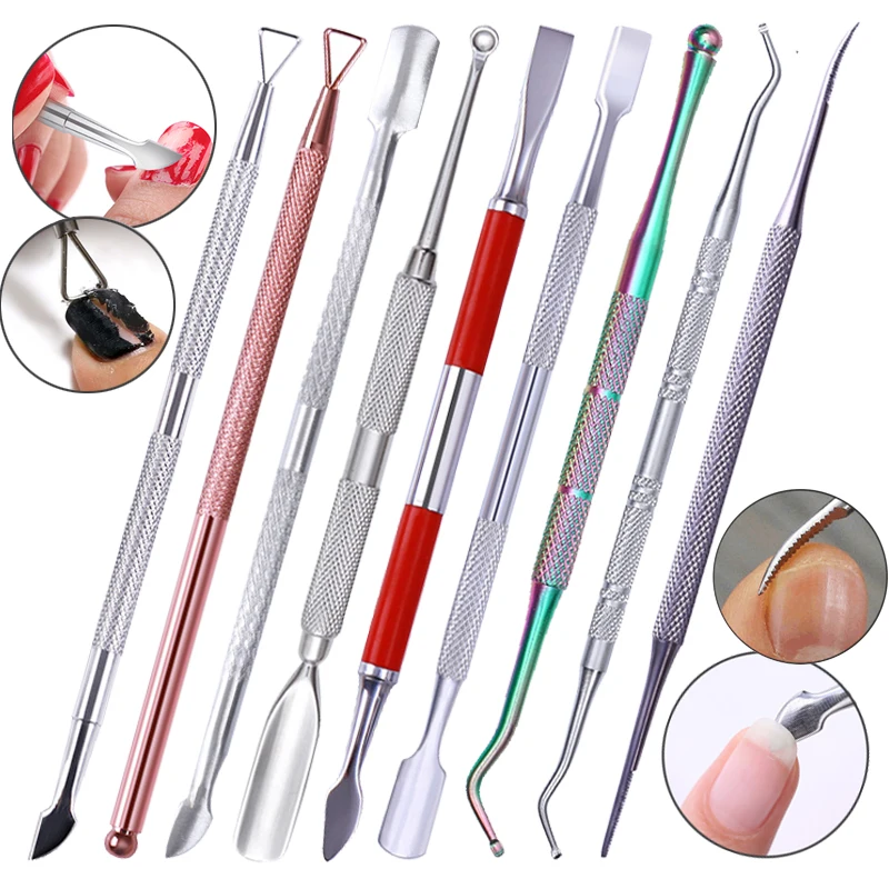 1 шт. средство для снятия УФ гель-лака ногтей толкатель кутикулы из нержавеющей