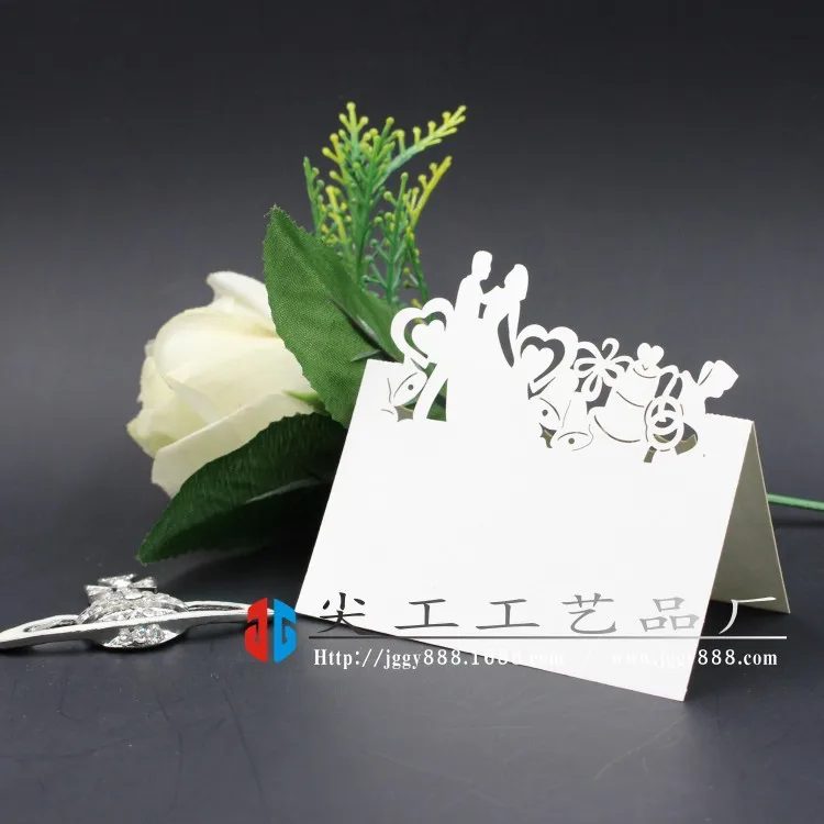 European Wedding Seat Card Laser Hollow-out Table Wholesale Guest Name Personal | Дом и сад