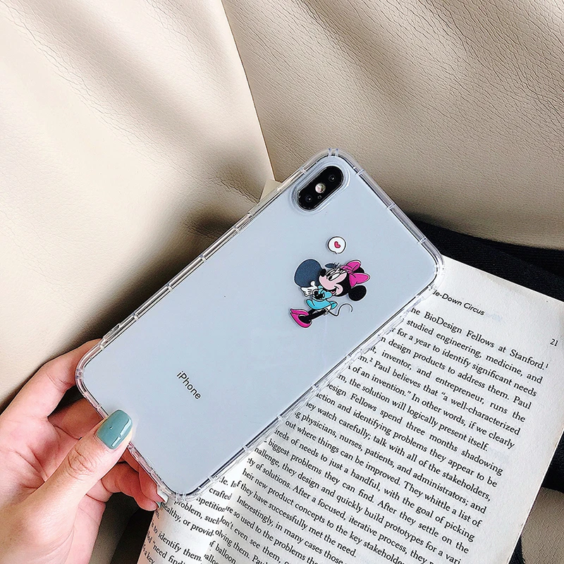BXE mouse чехол для телефона для Apple iPhone X Xs Max XR 6 6s 7 8 Plus чехол для iPhone 6+ 7+ 6 X s Мягкий ТПУ силиконовый бампер задняя крышка