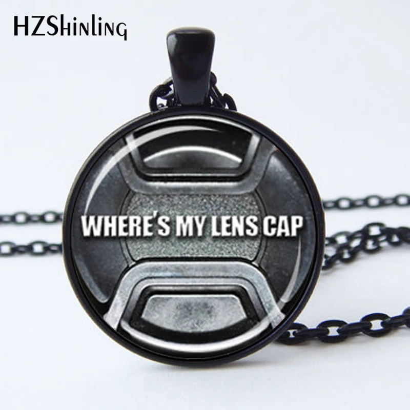 Женская черно белая крышка для объектива HZ1|camera pendant|camera necklacenecklace camera |