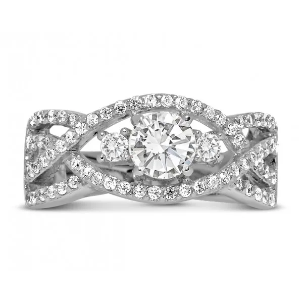 0.3ct Элегантный Имитация Diamond 925 стерлингов Серебряные ювелирные изделия белого